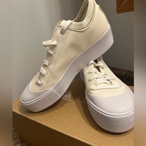 Adidas Cream Platform Sneakers